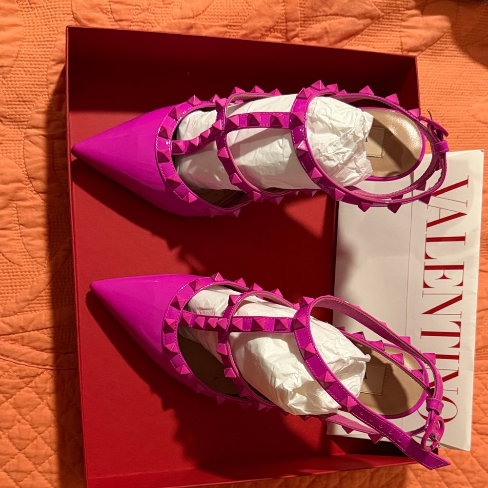 Valentino Pink Rockstud Heels